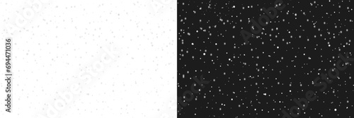 Falling snow isolated, snowfall light bokeh, blizzard falling, heavy snowfall, snow flakes in different shapes, frosty close-up wintry snowflakes on transparent background