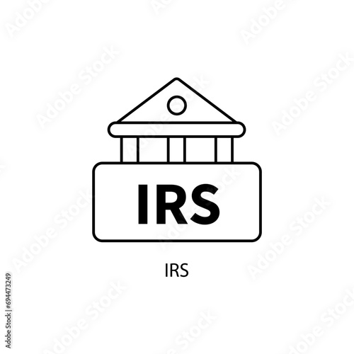 irs concept line icon. Simple element illustration. irs concept outline symbol design.
