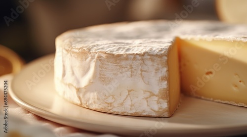 a close up of a plate of cheese