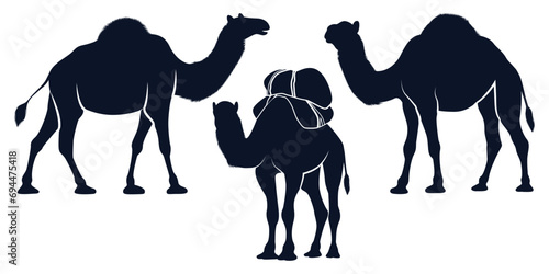 Animal Camel Silhouettes vector art