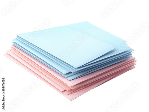 Pink and blue filing shirts for the office isolated on a transparent background