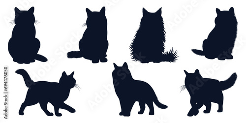 Animal Cat Silhouettes vector art