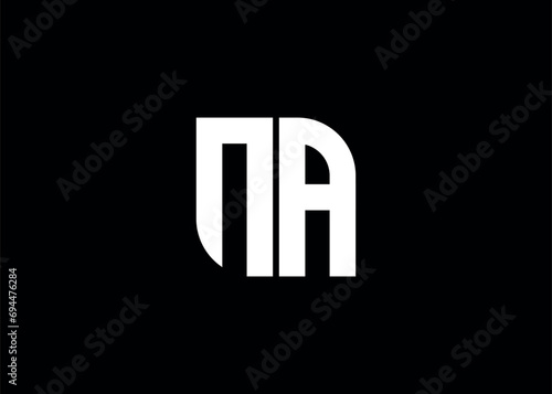 Monogram Letter NA Logo Design vector template