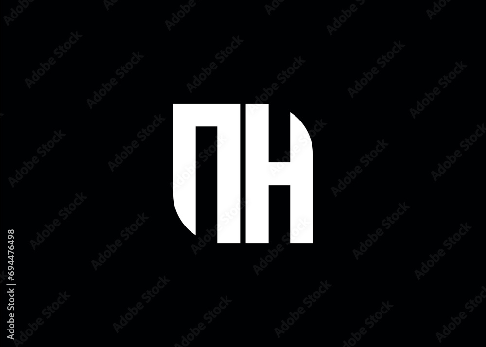 Monogram Letter NH Logo Design vector template Monogram Letter NH Logo Design vector template