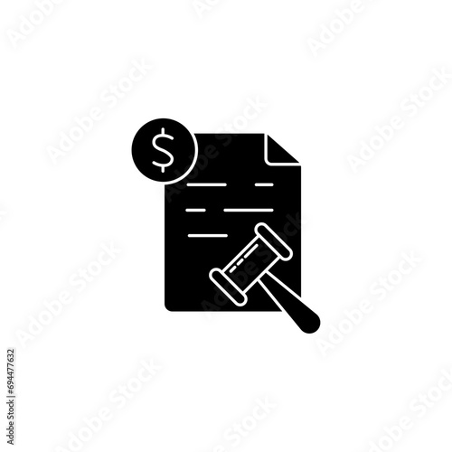 tax penalty concept line icon. Simple element illustration. tax penalty concept outline symbol design.