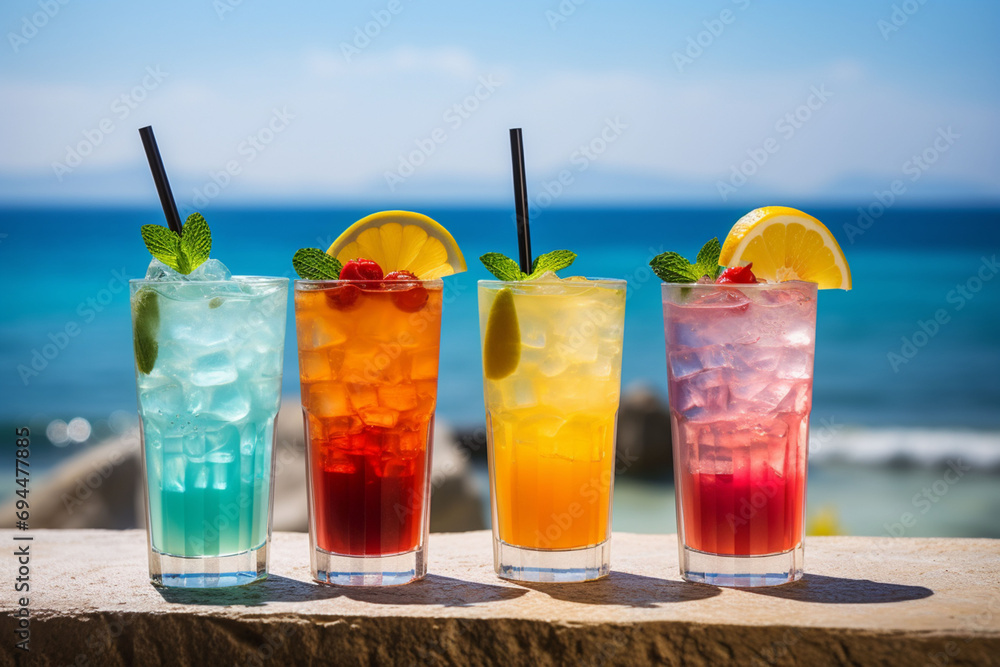summer juice in a glass summer juice in a glass