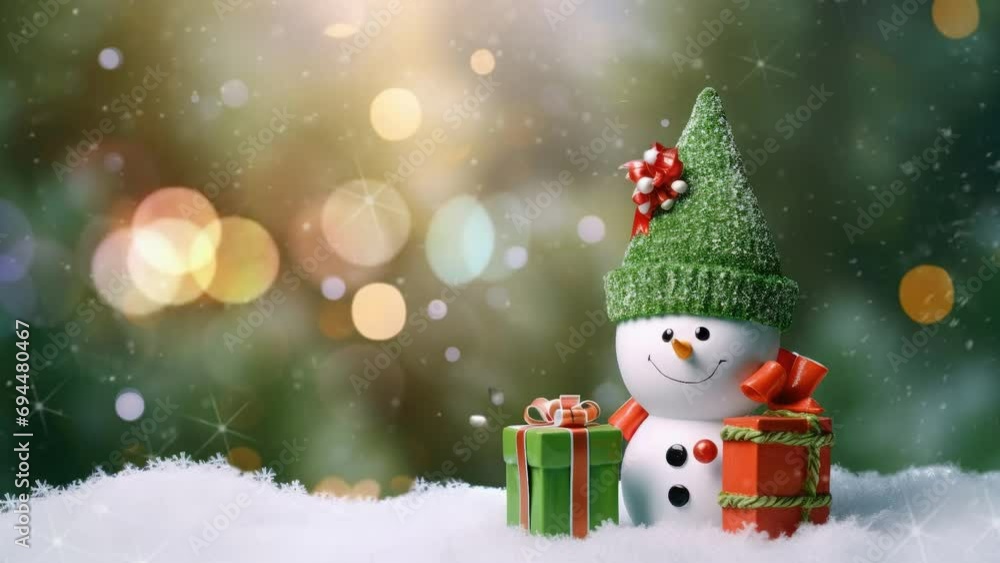 christmas celebration with snowman and christmas tree with snowfall decoration concept. with cartoon style. seamless looping time-lapse virtual video animation background. christmas celebration with snowman and christmas tree with snowfall decoration concept. with cartoon style. seamless looping time-lapse virtual video animation background.
