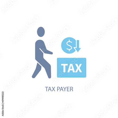 taxpayer concept line icon. Simple element illustration. taxpayer concept outline symbol design.