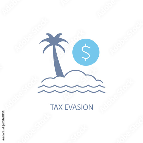 tax evasion concept line icon. Simple element illustration. tax evasion concept outline symbol design.