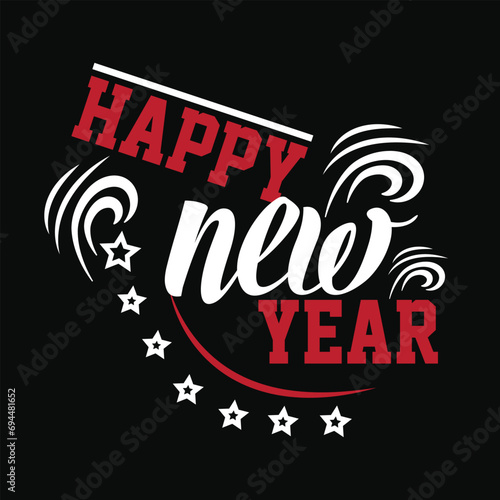Happy new year t shirt design