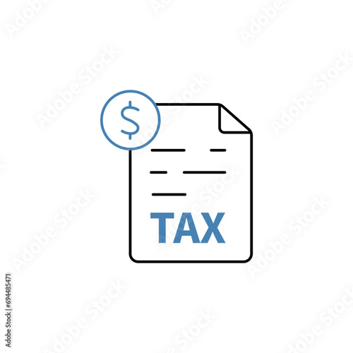 tax concept line icon. Simple element illustration. tax concept outline symbol design.