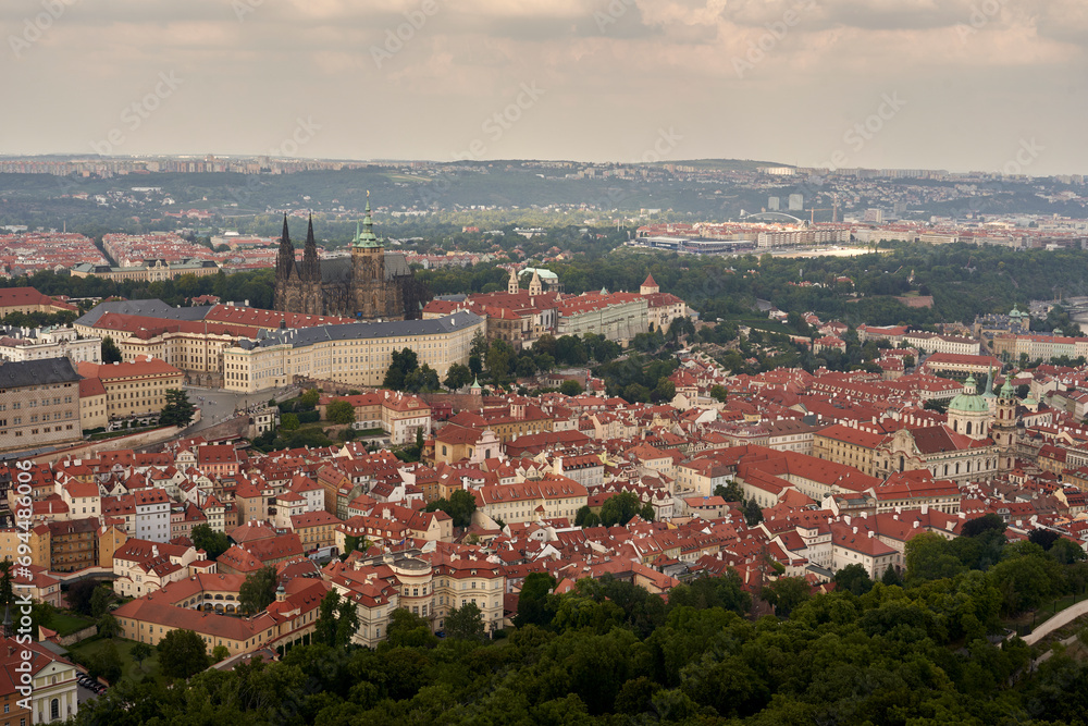 view from above in Prague