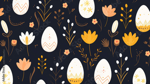 seamless easter eggs pattern