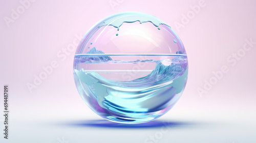 3D Crystal Globe