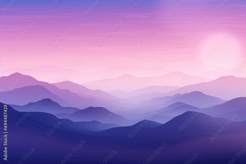 illustration of purple mountains in the morning illustration of purple mountains in the morning