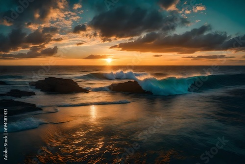 sunset on the beach