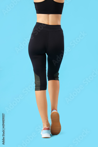 Young woman in black cyclin...