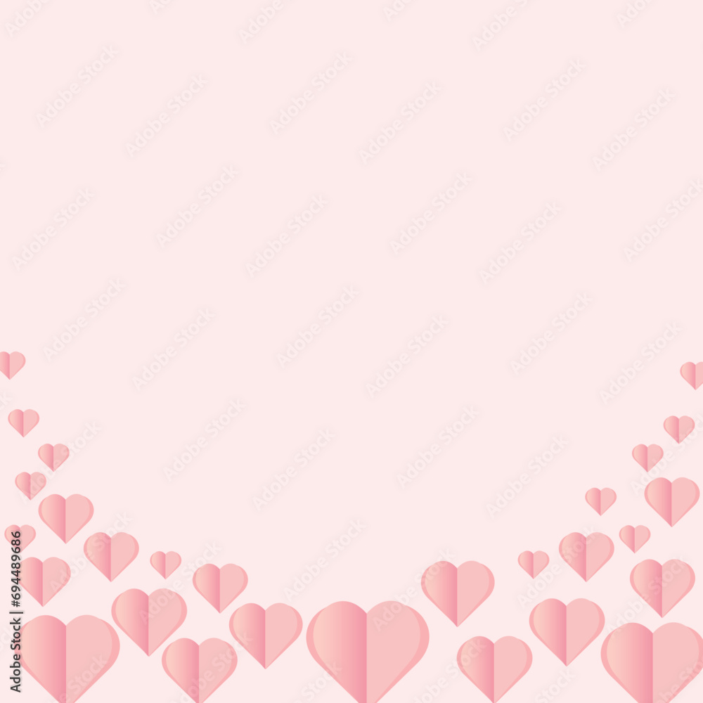 valentine's day card, pink background heart love,vector illustration