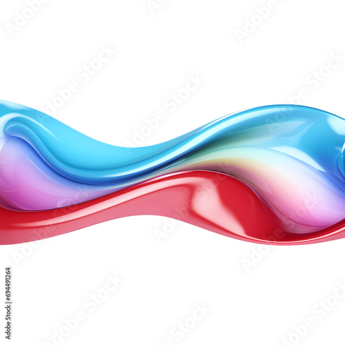 Isolated light colored transverse wave shape on transparent background