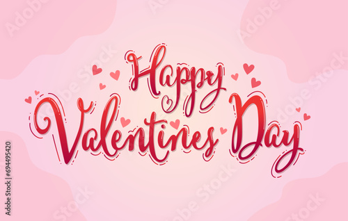 Happy valentines day greeting background. Promotion and shopping background for Love and Valentine's day. Banner party invitation, sale poster template. 