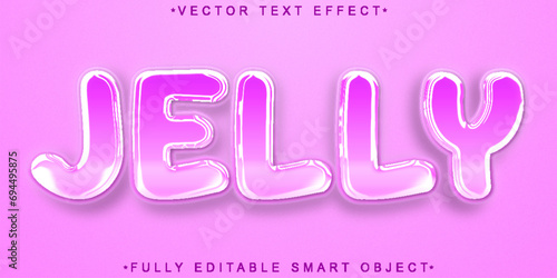 Shiny Pink Sweet Jelly Vector Fully Editable Smart Object Text Effect