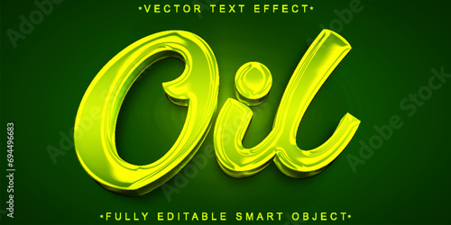 Shiny Liquid Oil Vector Fully Editable Smart Object Text Effect