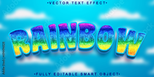 Rainbow Sky Vector Fully Editable Smart Object Text Effect