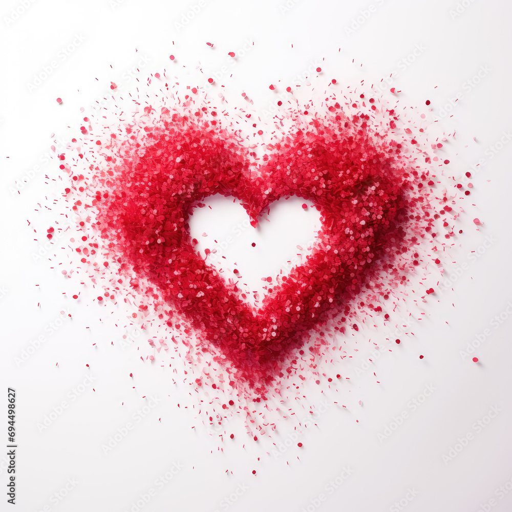 Red heart isolated on white background. Love, Valentine day. PNG
