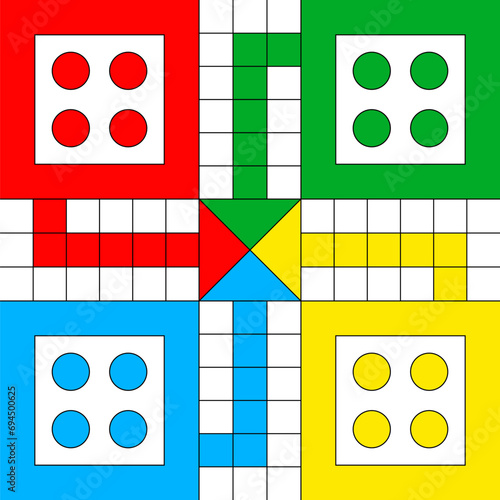 Ludo Board Game Vector Illustration photo