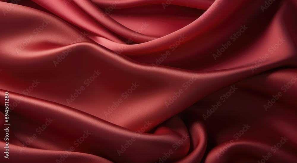 Fototapeta premium close up of red silk smooth background