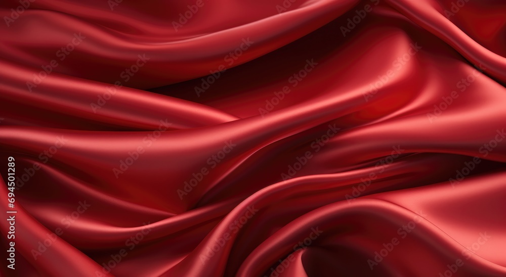 Obraz premium close up of red silk smooth background