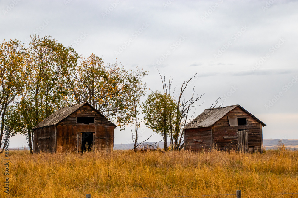 Rustic farm out buildings. Kneehill County, Alberta, Canada Rustic farm out buildings. Kneehill County, Alberta, Canada