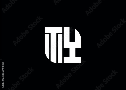 Monogram Letter TY Logo Design vector template.