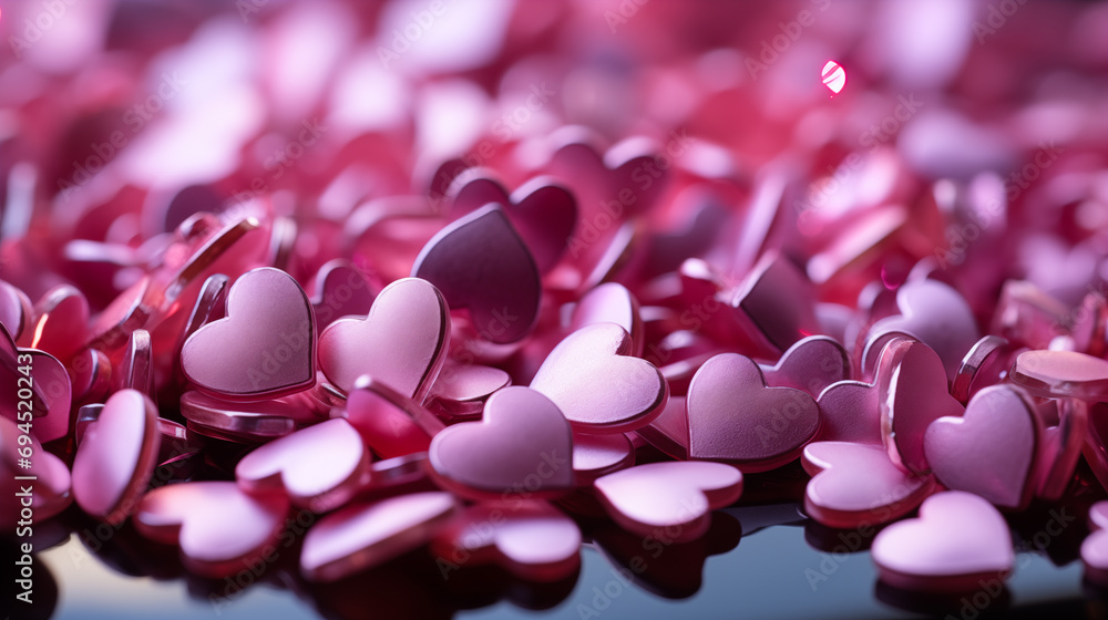 Pink hearts on a pink background Pink hearts on a pink background
