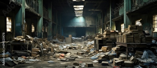 Pripyat postal sorting room in Chernobyl Exclusion Zone, Ukraine. photo