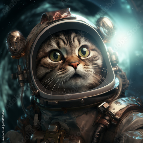 a little cat in space