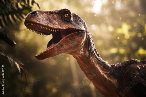 A fearsome and dangerous raptor  a carnivorous dinosaur from the Jurassic period.
