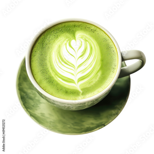 Matcha Latte Isolated on a ...