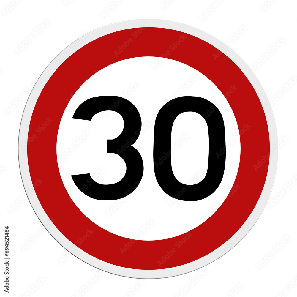 Panneau signalétique 30 - France - réseau routier Panneau signalétique 30 - France - réseau routier
