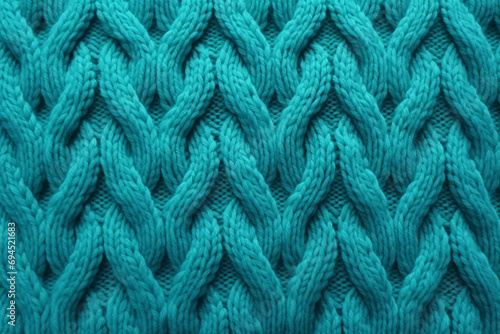 the texture of the knitted wool pattern,turquoise color,close-up of the pattern,the concept of wallpaper,background,wrapping paper,winter cozy design