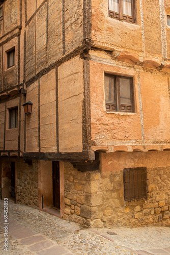 Ancient streets of the medieval town of Albarracín (Spain)
