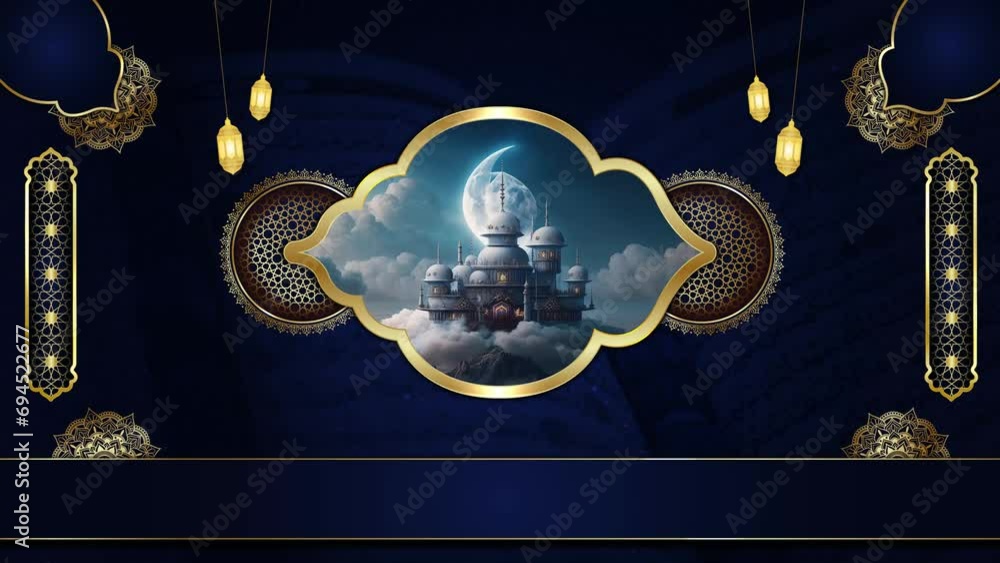 animated luxury islamic background , muslim mosque , islamic design ...