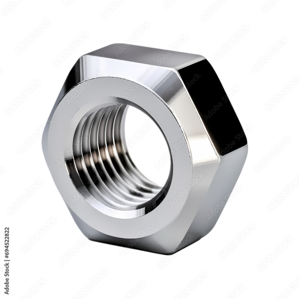 Metal nut isolated on transparent background Metal nut isolated on transparent background