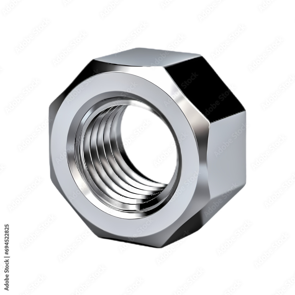 Metal nut isolated on transparent background Metal nut isolated on transparent background