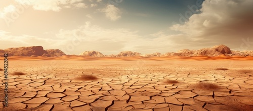 Global warming affecting desert sands. photo