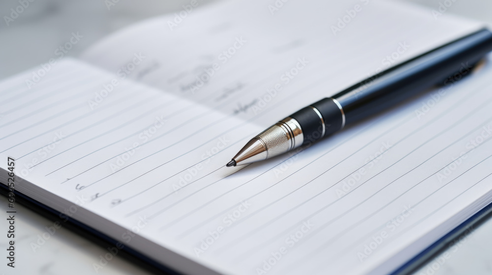 Pen lying on a contract or application form, wide angle view. Pen lying on a contract or application form, wide angle view.