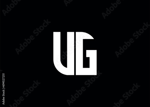 Monogram Letter UG Logo Design vector template