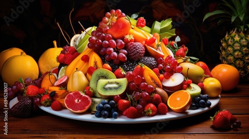 fresh fruits table dessert healthy 