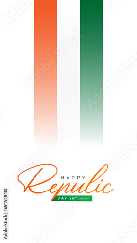 75th Indian Republic Day, 26 January Celebration Social Media Post, Web Benner, Status Wishes