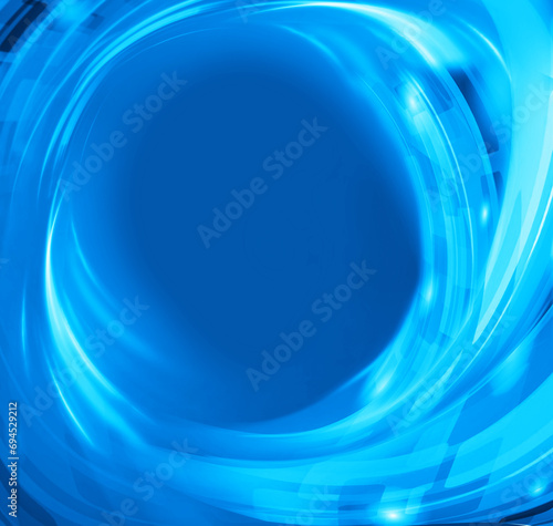 abstract blue background with some smooth lines in it (see more in my portfolio). Abstract blue background. Round and round concept with speed details and geometric boxes